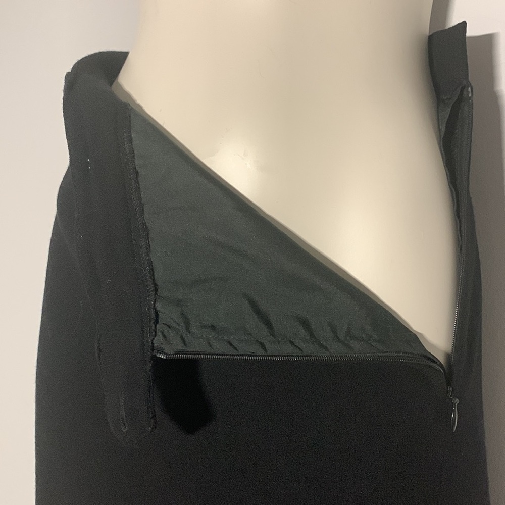 Made in🇨🇦VTG 90’ 💯% Pure Virgin Georgette Wool Black Maxi Slits Skirt - Picture 9 of 16